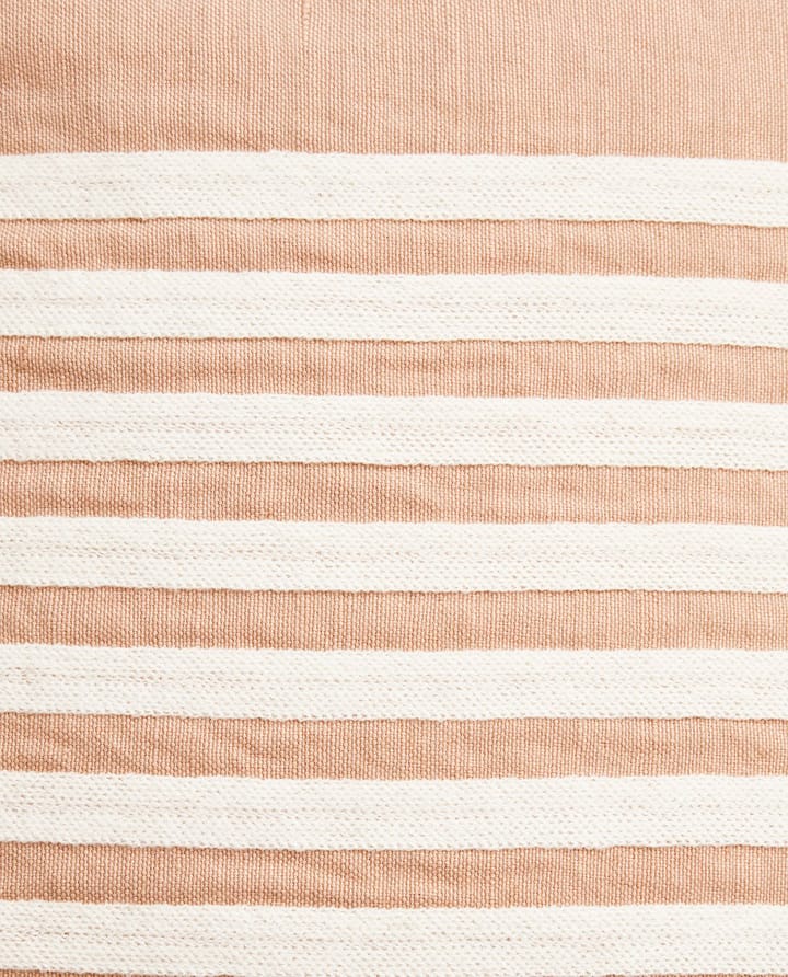 Capa de almofada Emboidery Striped Linen/Cotton 50x50 cm - Bege-branco - Lexington