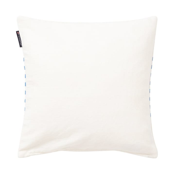 Capa de almofada Emboidery Striped Linen/Cotton 50x50 cm, Off White-azul Lexington