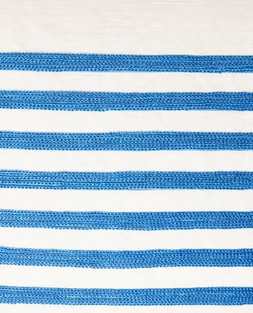 Capa de almofada Emboidery Striped Linen/Cotton 50x50 cm - Off White-azul - Lexington