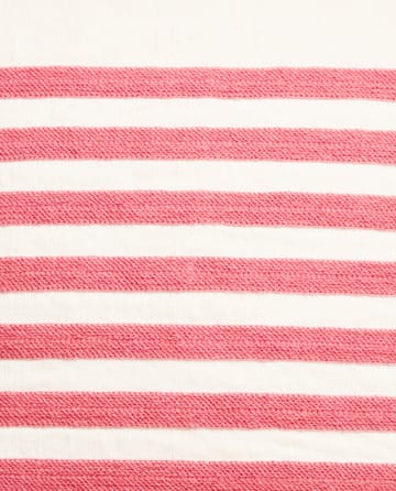 Capa de almofada Emboidery Striped Linen/Cotton 50x50 cm - Off White-vermelho - Lexington