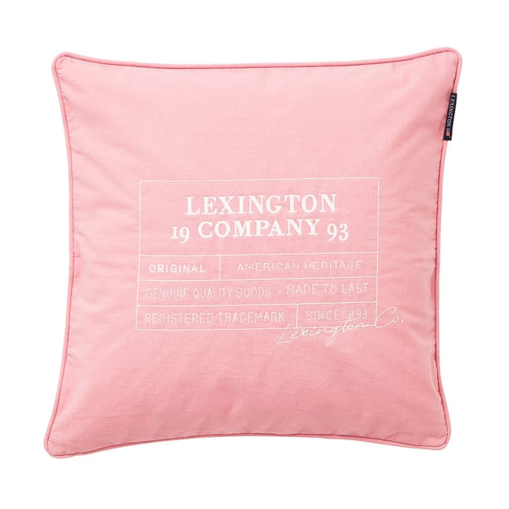 Capa de almofada Logo Organic Cotton Canvas 50x50 cm - Rosa - Lexington