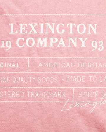 Capa de almofada Logo Organic Cotton Canvas 50x50 cm - Rosa - Lexington