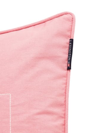 Capa de almofada Logo Organic Cotton Canvas 50x50 cm - Rosa - Lexington