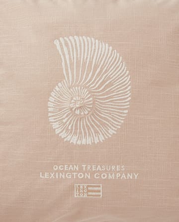 Capa de almofada Sea Embroidered Recycled Cotton 50x50cm - Light Beige - Lexington