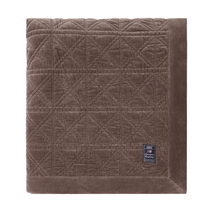 Colcha Rattan Quilted Velvet 160x240 cm - Brown - Lexington