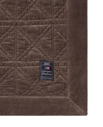 Colcha Rattan Quilted Velvet 160x240 cm - Brown - Lexington