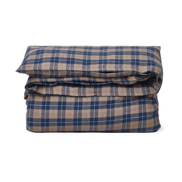 Conjunto de cama Checked Flannel 150x210 cm - Denim blue-beige - Lexington