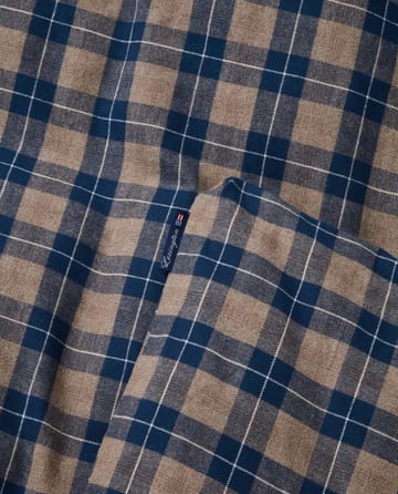 Conjunto de cama Checked Flannel 150x210 cm - Denim blue-beige - Lexington