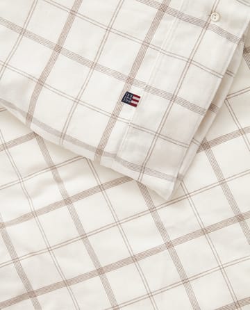 Conjunto de cama Checked Flannel 150x210 cm - White-brown - Lexington