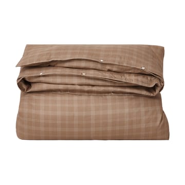 Conjunto de cama Checked Pin Point Oxford 150x210 cm - Brown - Lexington