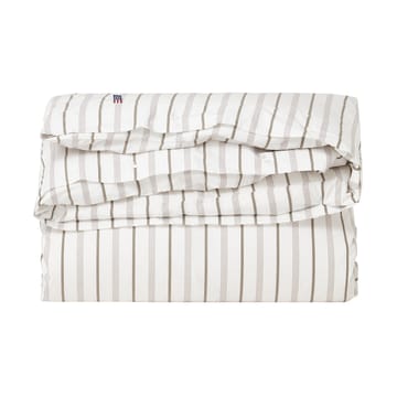 Conjunto de cama Striped Cotton Poplin 150x210 cm - White - Lexington