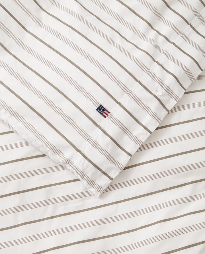 Conjunto de cama Striped Cotton Poplin 150x210 cm, White Lexington