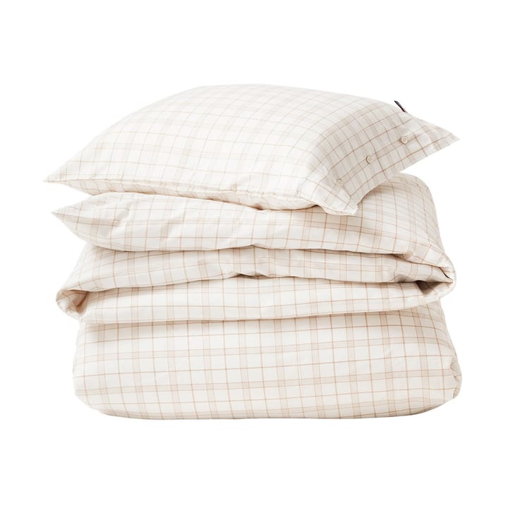 Conjunto de cama White/Beige Checked Lyocell/Cotton  - 50x60 cm, 150x210 cm - Lexington
