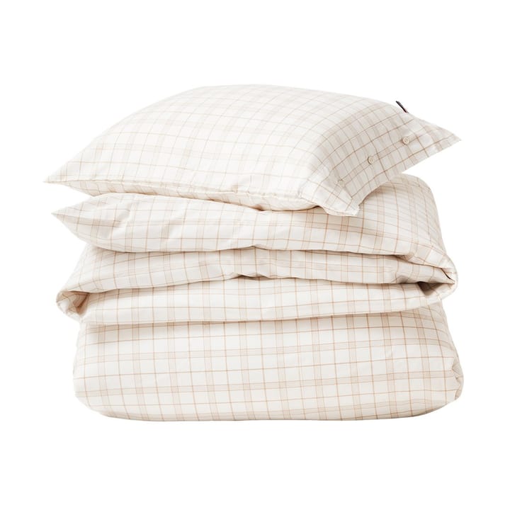 Conjunto de cama White/Beige Checked Lyocell/Cotton  - 50x60 cm, 220x220 cm - Lexington