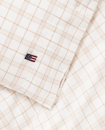 Conjunto de cama White/Beige Checked Lyocell/Cotton  - 50x60 cm, 220x220 cm - Lexington