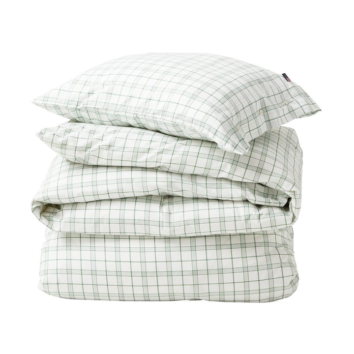 Conjunto de cama White/Green Checked Lyocell/Cotton - 50x60 cm, 220x220 cm - Lexington