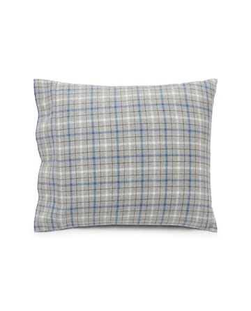 Fronha Checked Cotton Flanela 50x60 cm - Cinza-azul - Lexington