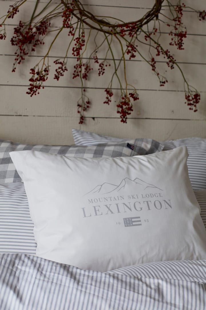 Fronha Lexington Printed Algodão Poplin 50x60 cm, branco-cinzento claro  Lexington