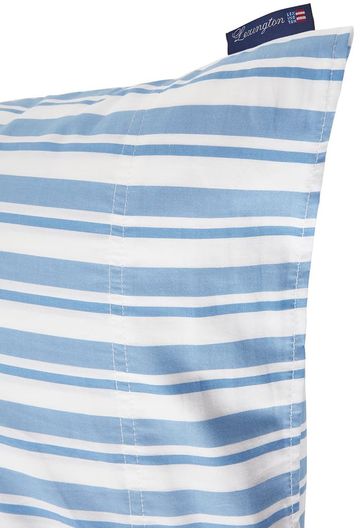 Fronha Striped Cotton Poplin 50x60 cm - White-Blue - Lexington