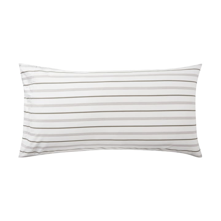 Fronha Striped Cotton Poplin 50x90 cm, White Lexington