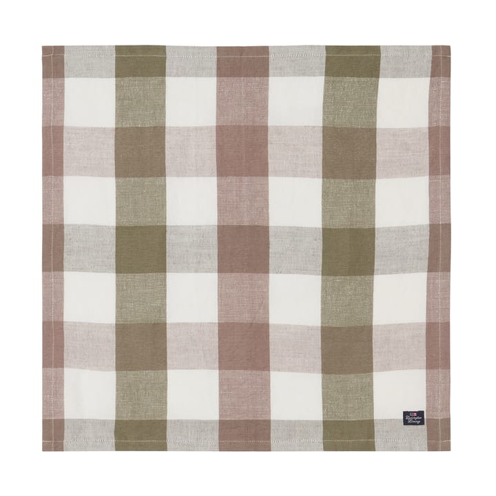 Guardanapo de tecido Checked Linen/Cotton 50x50 cm, Olive Lexington