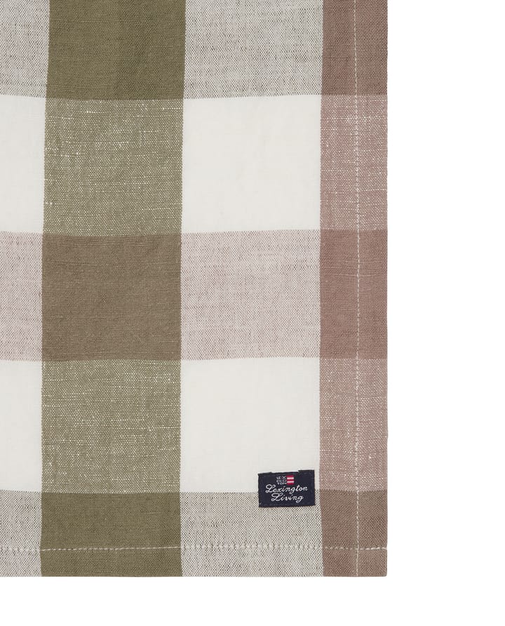 Guardanapo de tecido Checked Linen/Cotton 50x50 cm, Olive Lexington