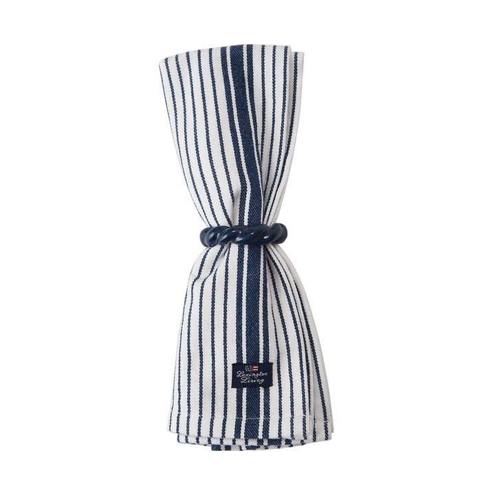 Guardanapo Striped Organic Cotton 50x50 cm, Navy Lexington