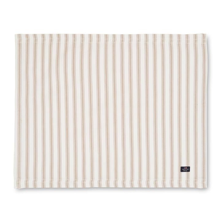 Individual de mesa Icons Herringbone Striped 40x50 cm - beige-white - Lexington