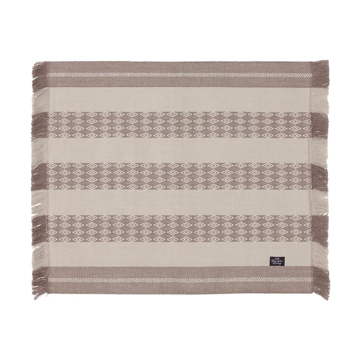 Individual de mesa Jacquard Striped 40x50 cm - Beige - Lexington