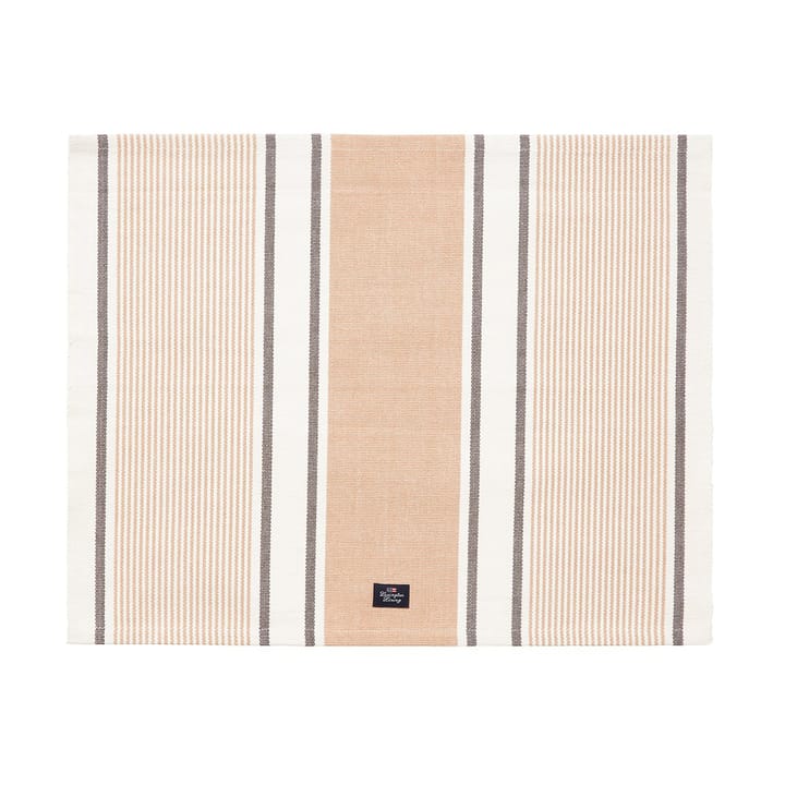 Individual de mesa Striped Organic Cotton 40x50 cm - Bege - Lexington