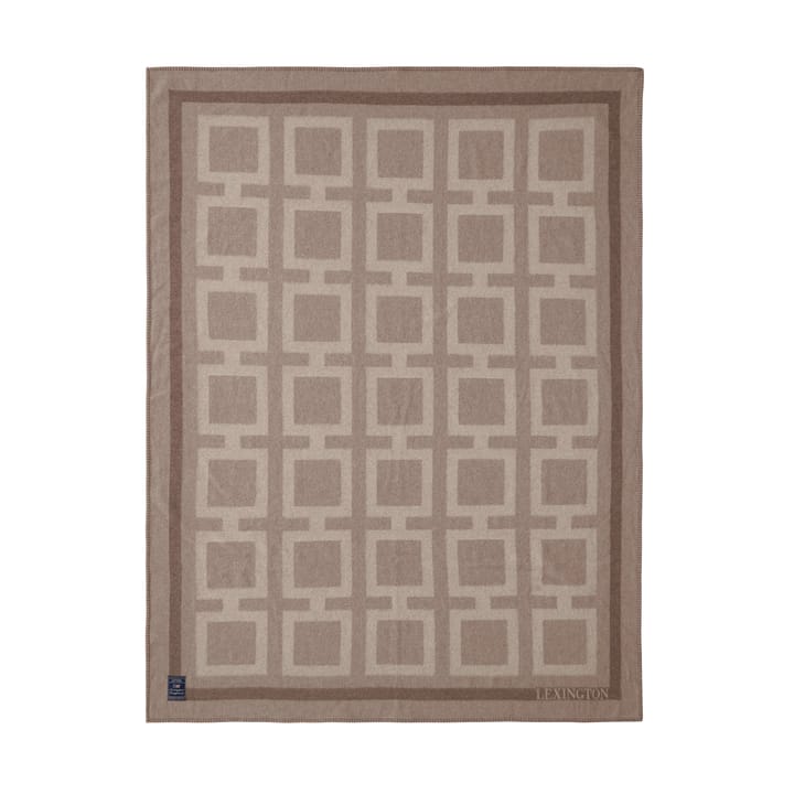 Manta de lã Graphic Recycled 130x170 cm, Light beige Lexington