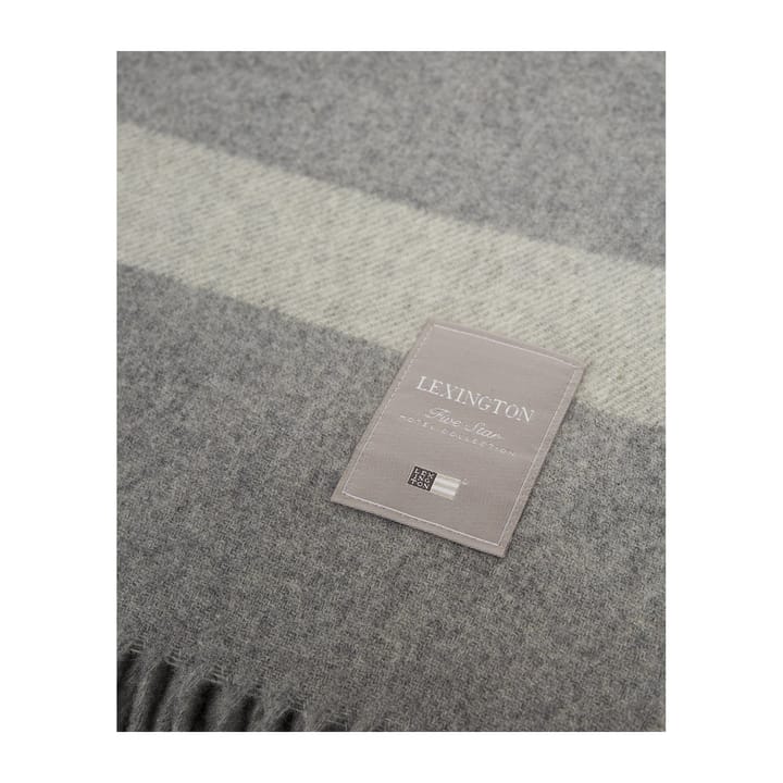 Manta de lã Hotel Wool 130x170 cm - cinza-branco - Lexington