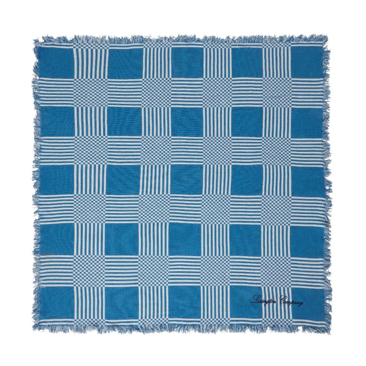Manta de piquenique Checked Recycled Cotton 150x150 cm - Blue - Lexington