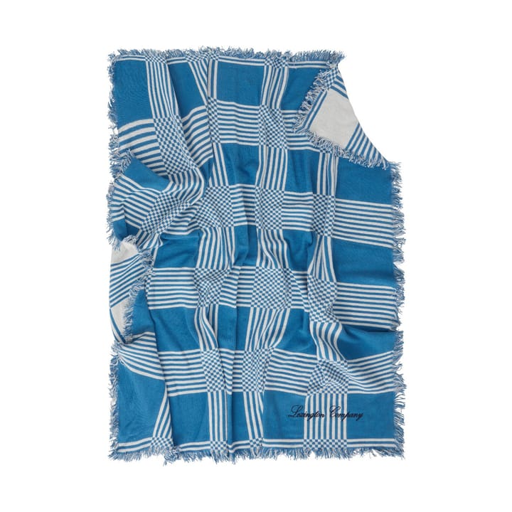 Manta de piquenique Checked Recycled Cotton 150x150 cm, Blue Lexington