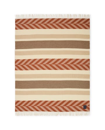 Manta lã reciclada Herringbone Striped 130x170 cm - Copper-brown - Lexington