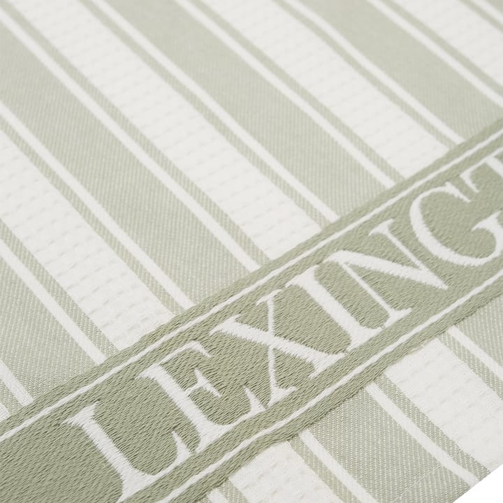 Pano de cozinha Icons Waffle Striped 50x70 cm - sage green-white - Lexington