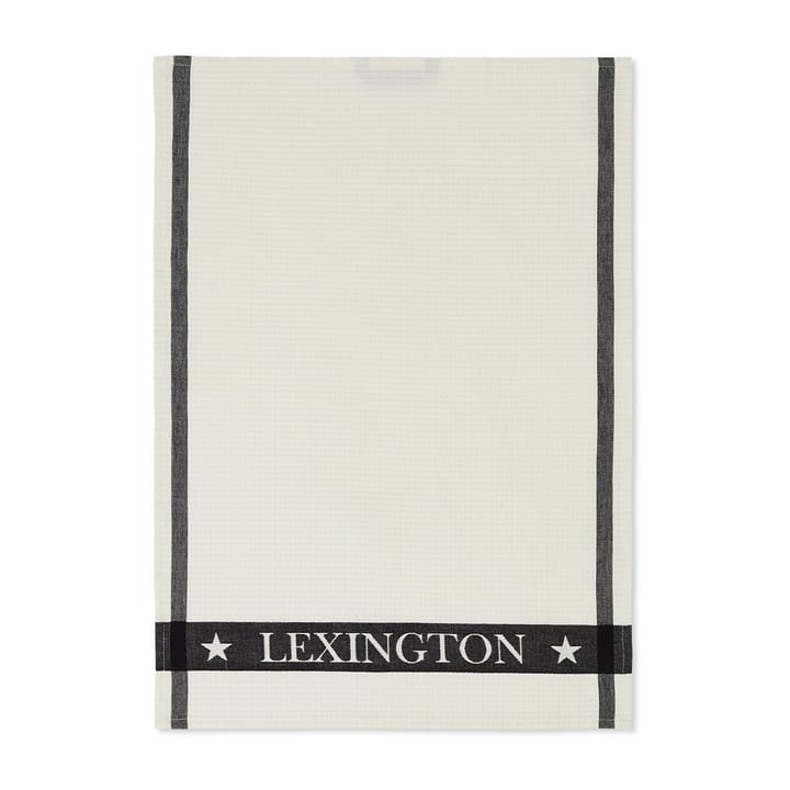 Pano de cozinha Icons Waffle Striped 50x70 cm, White-dark Grey Lexington