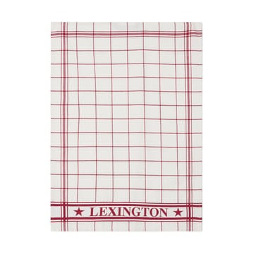 Pano de cozinha Lexington xadrez 50x70 cm - Branco-vermelho - Lexington