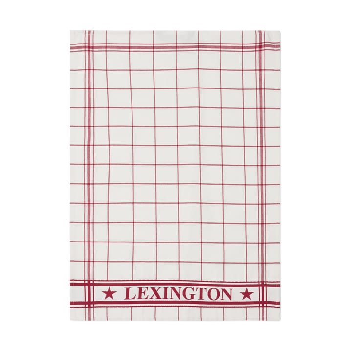 Pano de cozinha Lexington xadrez 50x70 cm, Branco-vermelho Lexington