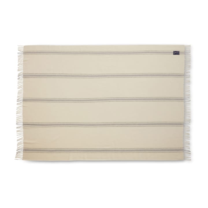 Striped Recycled manta de lã 130x170 cm - Off white-cinza - Lexington