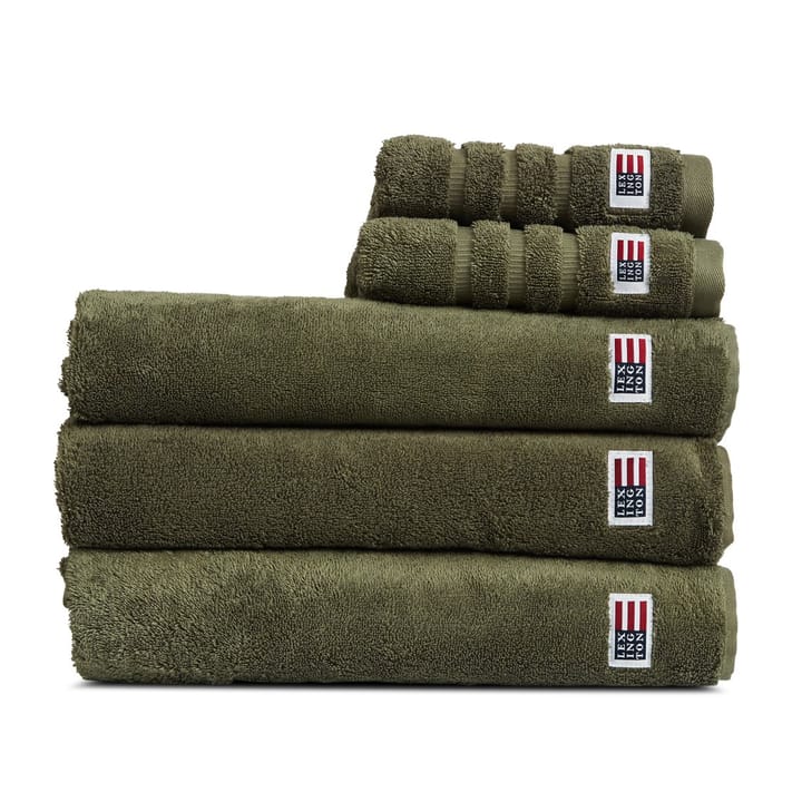 Toalha de banho Icons Original Striped 100x150 cm - dusty olive - Lexington