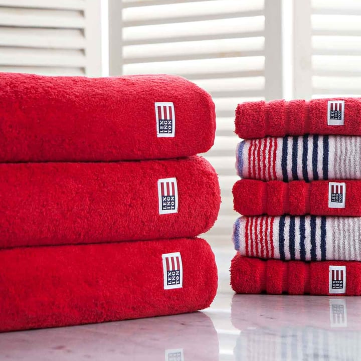 Toalha de banho Icons Original Striped 100x150 cm - vermelho - Lexington