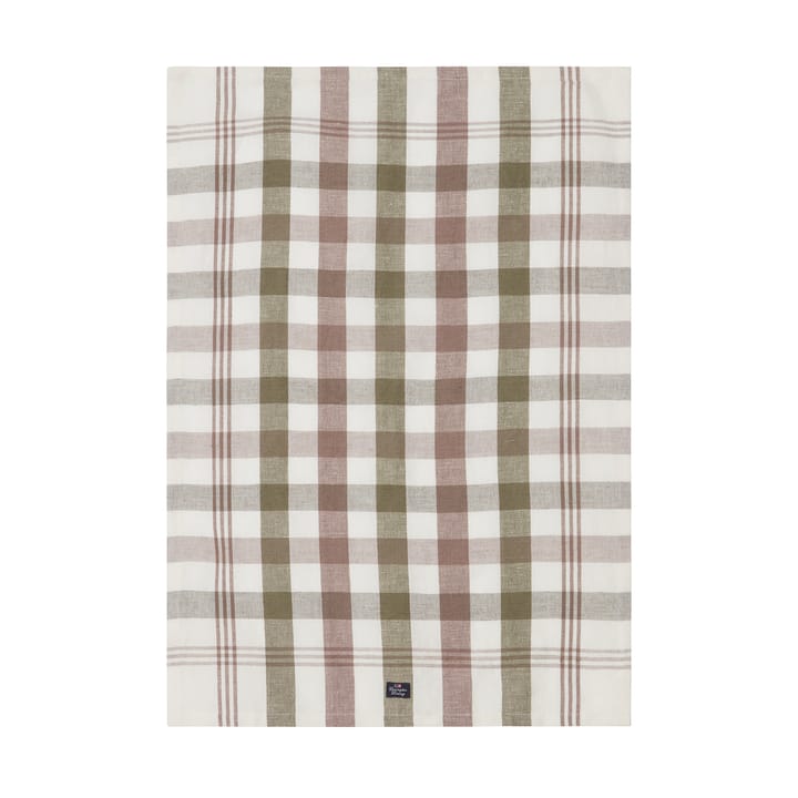 Toalha de cozinha Checked Linen/Cotton 50x70 cm - Olive - Lexington