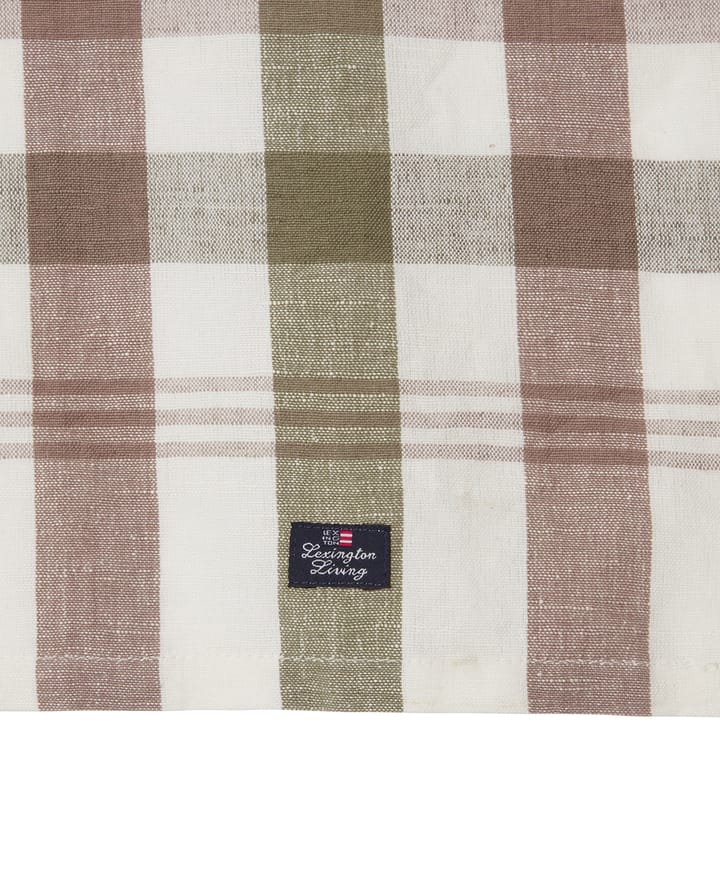 Toalha de cozinha Checked Linen/Cotton 50x70 cm, Olive Lexington