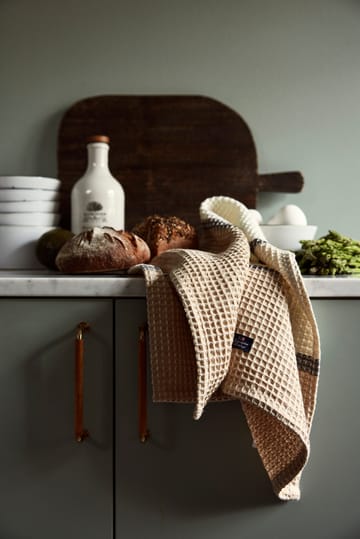 Toalha de cozinha Organic Cotton Waffle 50x70 cm - Bege - Lexington