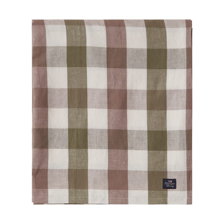 Toalha de mesa Checked Cotton Linen 180x180 cm - Olive - Lexington