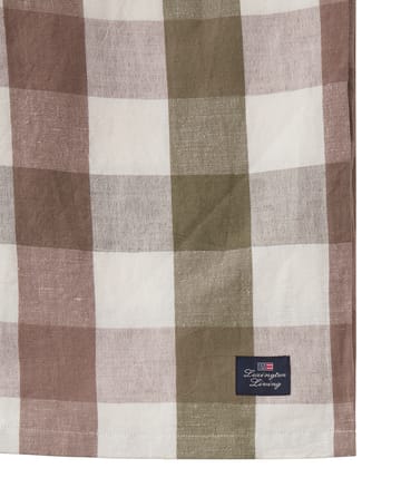 Toalha de mesa Checked Cotton Linen 180x180 cm - Olive - Lexington