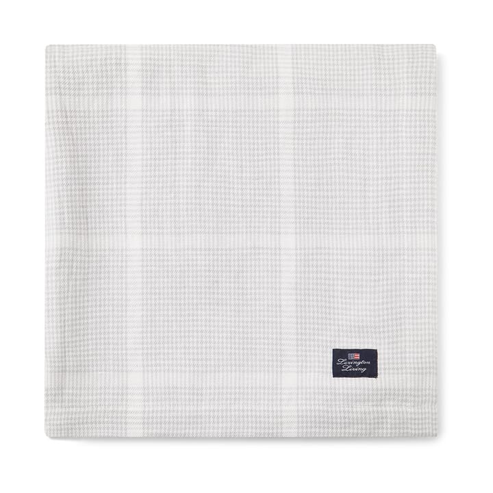 Toalha de mesa de algodão e linho Pepita Check 180x180 cm  - branco-cinzento claro  - Lexington