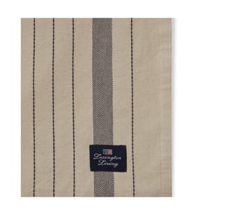 Toalha de mesa Striped Organic Cotton 150x250 cm - bege-cinza escuro - Lexington