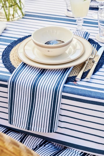 Toalha de mesa Striped Organic Cotton 150x350 cm - Navy - Lexington